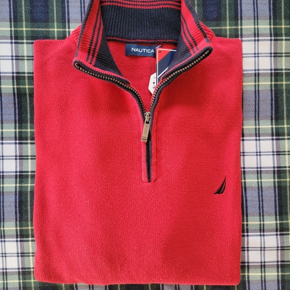 NWT - Nautica Men 1/4 Zip Pullover Knit Sweater Size XL NWT - Picture 9 of 10